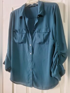 GNW Forrest Green Blouse Sz Xl